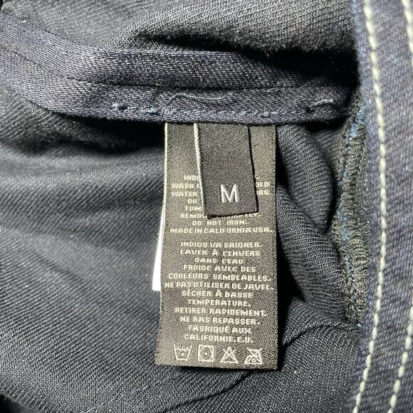 Father's Daughter LA Patti Vest Mini Dress "Brew" Japanese Denim Indigo Medium - Picture 5 of 12